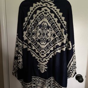 Boho Style Reversible cardigan sweater/jacket
